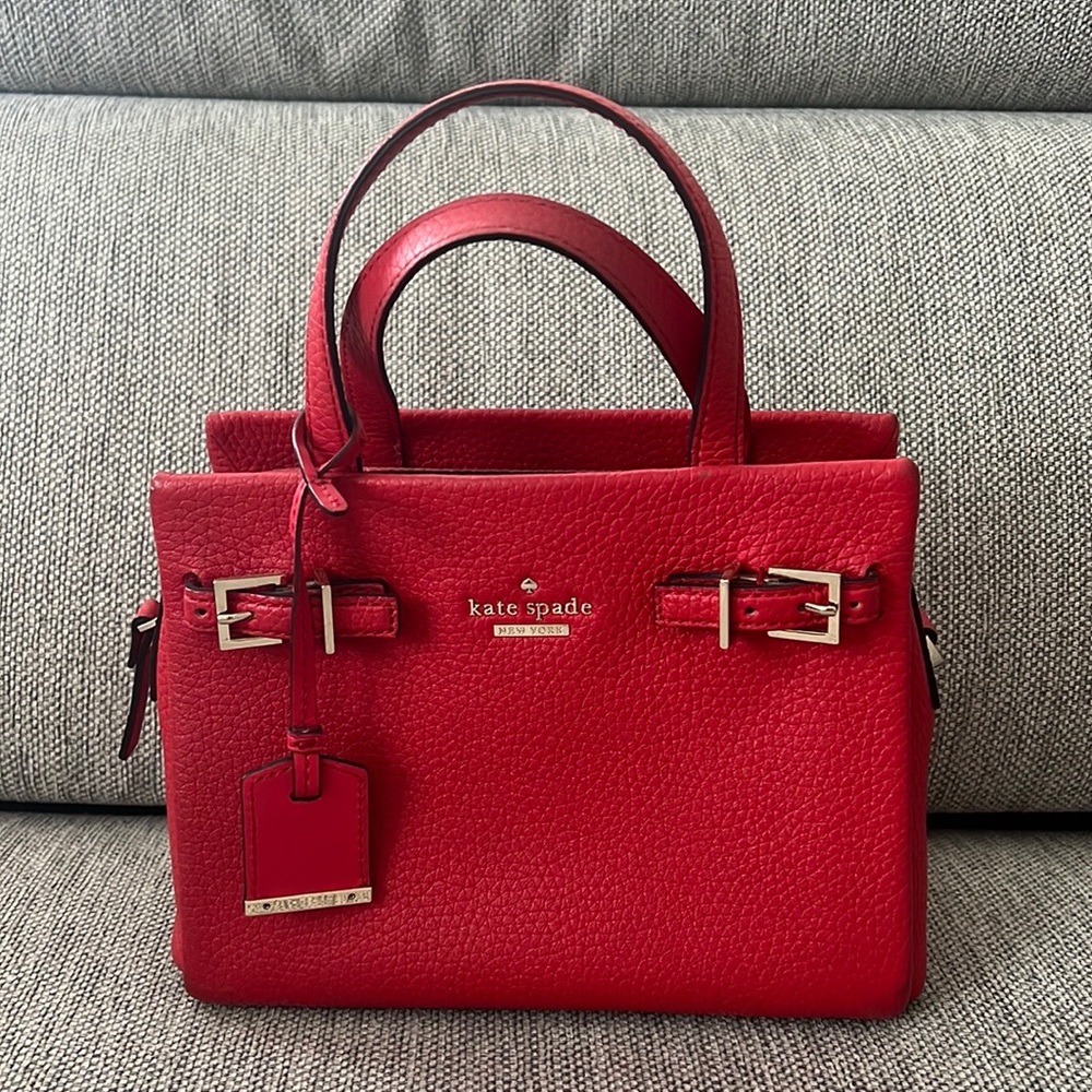 Kate Spade Red Top Handle Small Lanie Satchel
